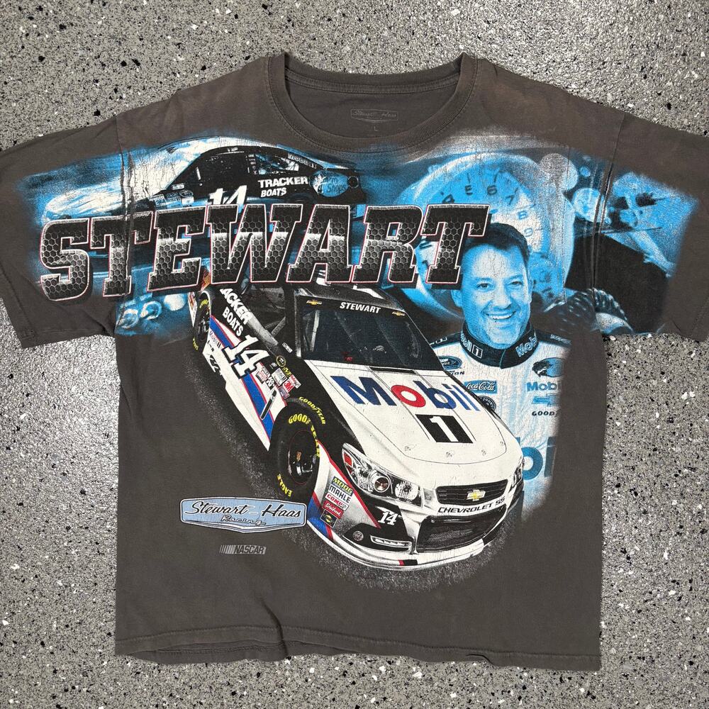 2000s Tony Stewart Nascar Racing All Over Print T-shirt